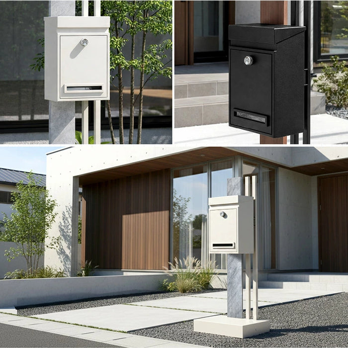 【新発売記念プライス】LIVPOST ーリブポストー 門柱 ポスト Mサイズ 置き型 スタンドポスト 門柱ポスト 郵便ポスト 新聞受け A4 鍵付き ダイヤル式 防水 屋外〔17600204〕