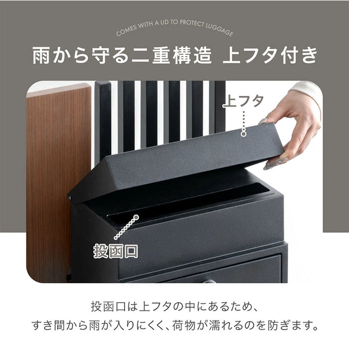 【新発売記念プライス】LIVPOST ーリブポストー 門柱 ポスト Lサイズ 置き型 スタンドポスト 門柱ポスト 郵便ポスト 新聞受け A4 鍵付き ダイヤル式 防水 屋外〔17600205〕
