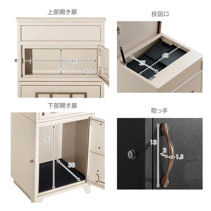 【新発売記念プライス】宅配ボックス 押し込み式 複数投函 OK 大容量 100L LIVBOX プッシュキー 一戸建て用〔17600208〕
