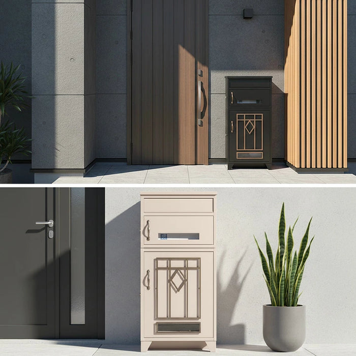 【新発売記念プライス】宅配ボックス 押し込み式 複数投函 OK 大容量 100L LIVBOX プッシュキー 一戸建て用〔17600208〕