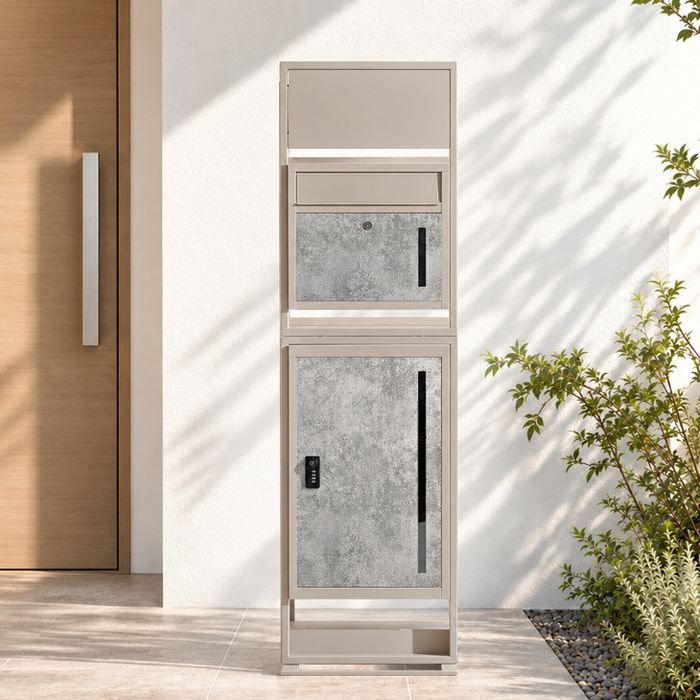 LIVBOX 門柱 ポスト一体型 宅配ボックス 大容量101L 複数投函OK ゼロ
