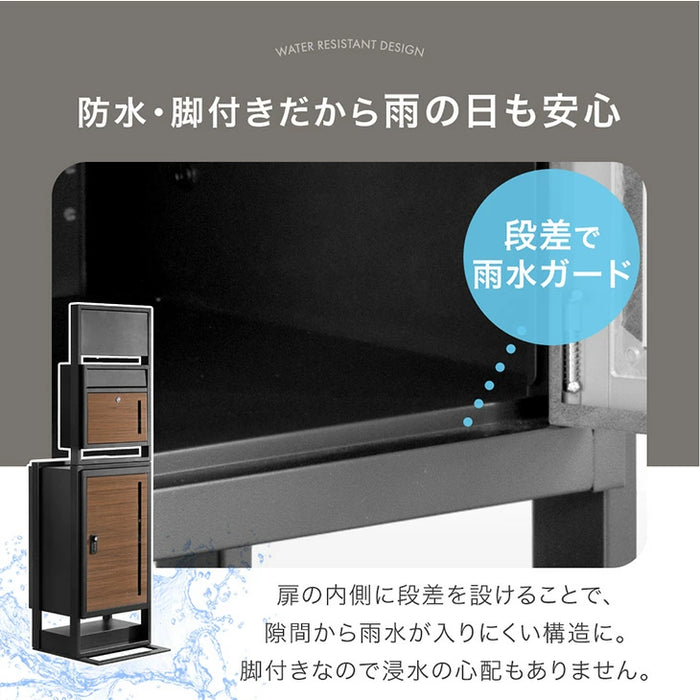 【新発売記念プライス】LIVBOX ーリブボックスー 門柱 宅配ボックス ポスト 一体型 置き型 複数投函OK 大容量 101L ゼロリターン ダイヤル式 鍵付き 一戸建て用 置き配 盗難防止 屋外 防水 おしゃれ〔17600209〕