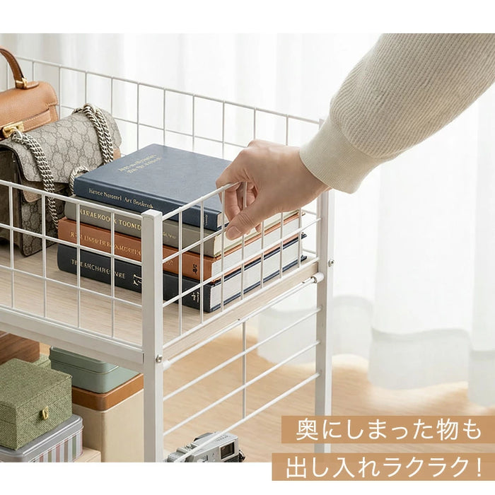 【新発売記念プライス】［幅44cm］2台セット 押入れ収納 キャスター付き 2段 大容量 高さ調節 スチール クローゼット収納〔99900125〕