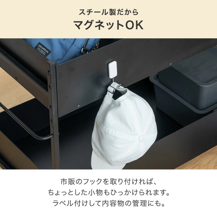【新発売記念プライス】［幅40cm］ 押し入れ収納 大容量 キャスター付き ラック ワゴン マルチラック〔17600216〕