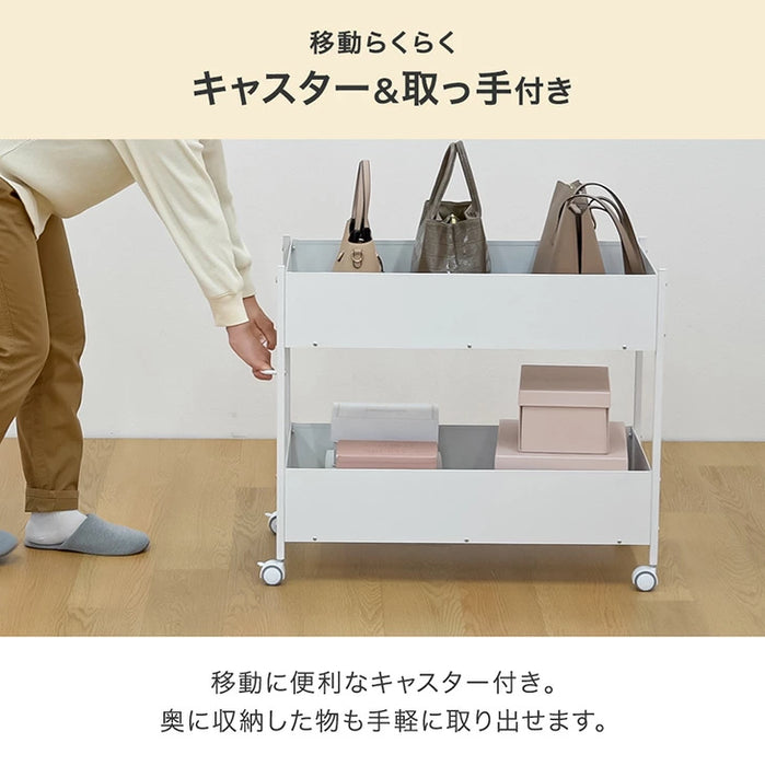 【新発売記念プライス】［幅40cm］ 押し入れ収納 大容量 キャスター付き ラック ワゴン マルチラック〔17600216〕