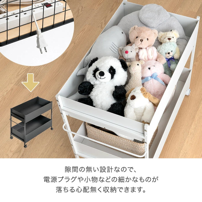 【新発売記念プライス】［幅40cm］ 押し入れ収納 大容量 キャスター付き ラック ワゴン マルチラック〔17600216〕