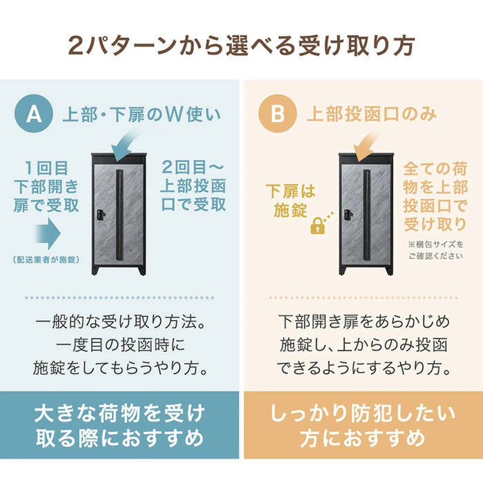 【新発売記念プライス】LIVBOX ーリブボックスー 宅配ボックス 押し込み式 複数投函OK 大容量 137L ゼロリターン ダイヤル式 鍵付き〔17600225〕