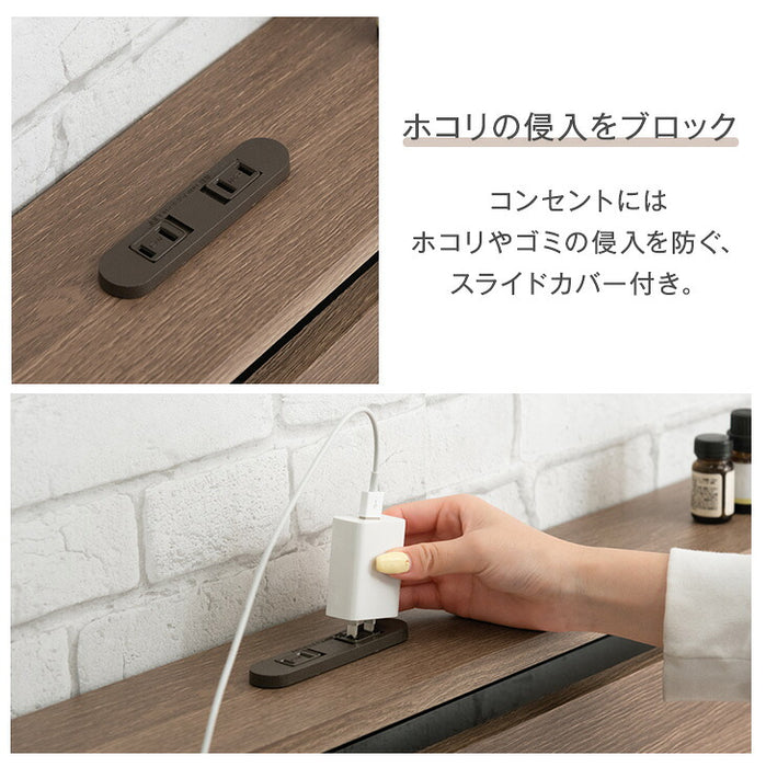 ［シングル］耐荷重300kg パイプベッド マットレス付き ボンネルコイルマットレス 頑丈 宮付き 2口コンセント付 高さ調整 2段階 スチール〔17620010〕