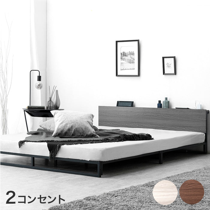 引き取り限定！クイーンサイズ ローベット/北欧風 すのこベッド 幅99cm