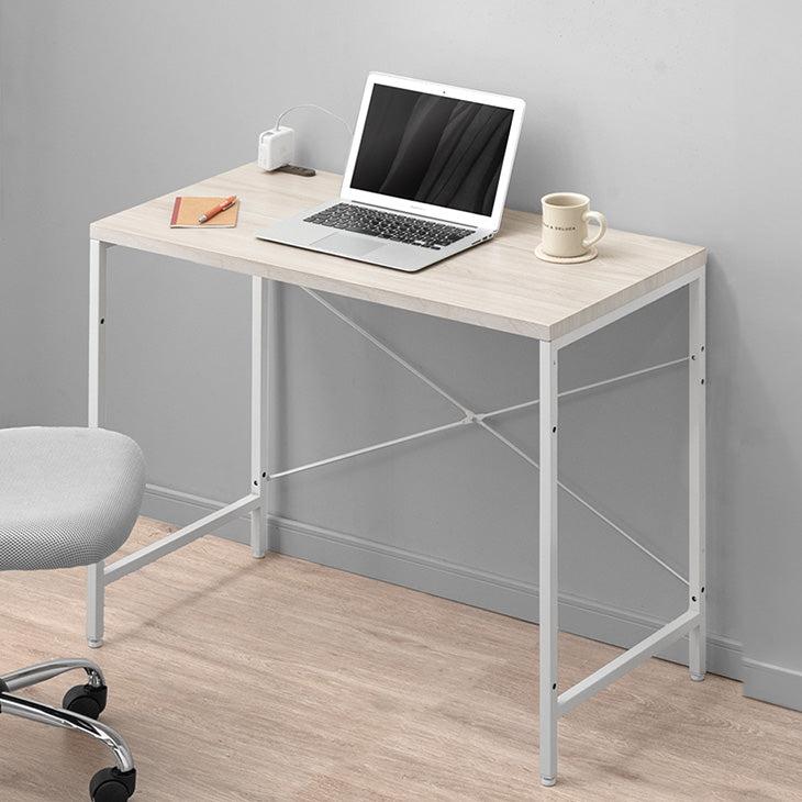 コンセント付き シンプルデスク 170cm幅 ナチュラル 17630116_11wh.jpg