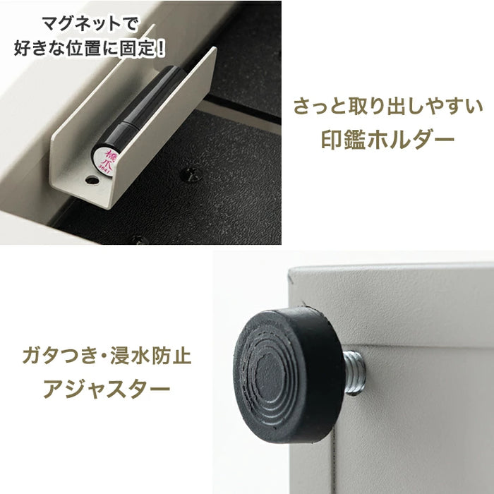 複数投函OK 宅配ボックス ポスト付き 大容量 135L 一戸建て用 戸建 ダイヤル錠〔17630132〕