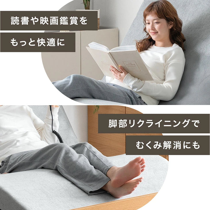 【新発売記念プライス】宮付き電動ベッド シングル フレーム単品 2モーター リクライニング 介護ベッド 北欧 おしゃれ【搬入設置込み】【超大型商品】〔99900224〕