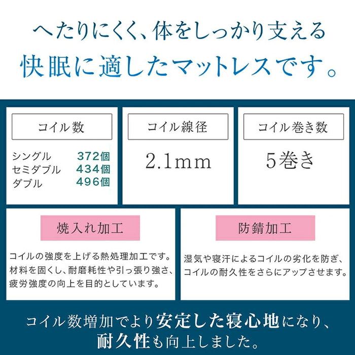 ［シングル］超大容量 収納ベッド マットレスセット ボンネルコイル 宮棚 2コンセント 頑丈 引き出し ベッド〔S0000013〕