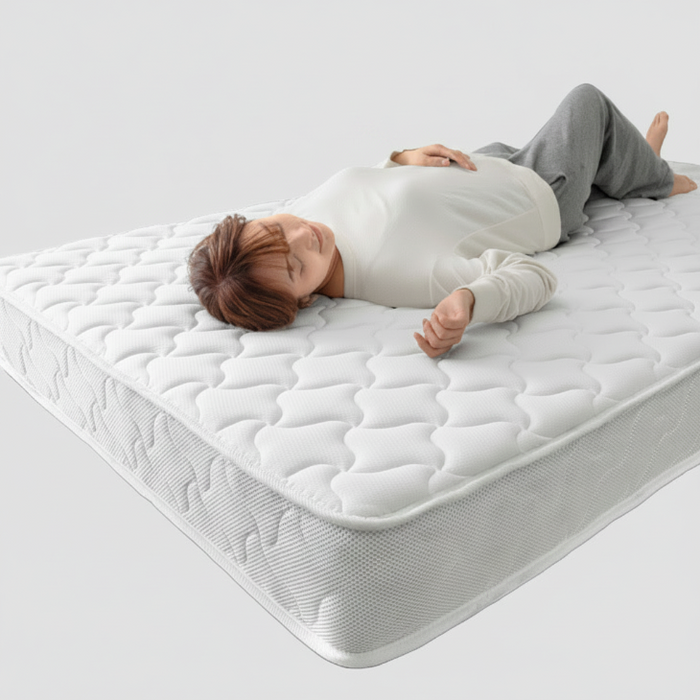 ［クイーン］3ゾーン構造 ポケットコイルマットレス 厚み22cm 3Dメッシュ ボリュームキルティング 〔17800259〕