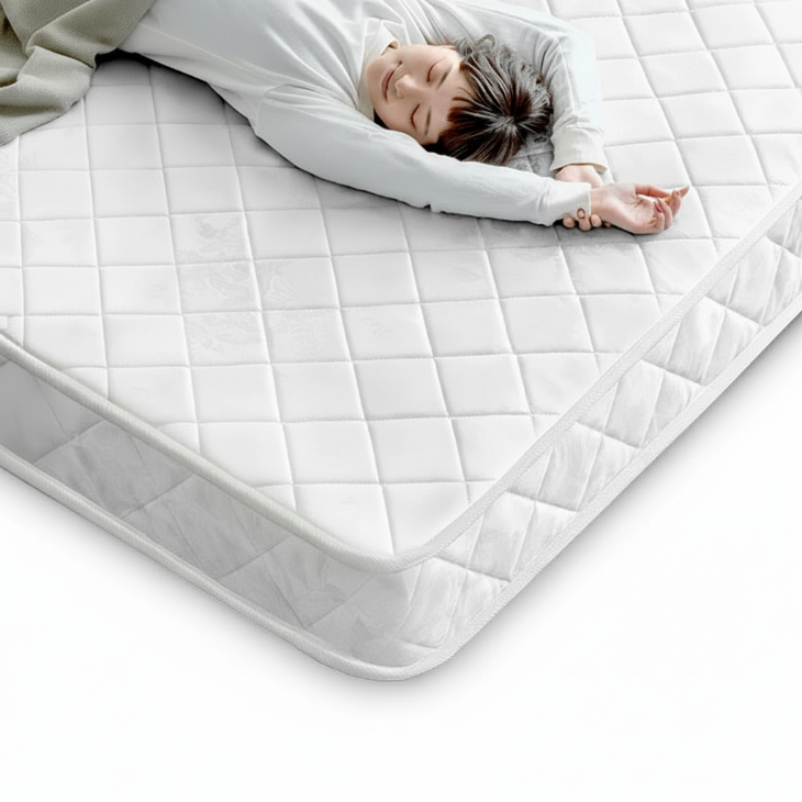 セミダブル］マットレス ボンネルコイル 厚み14cm 薄型 硬め ベッド