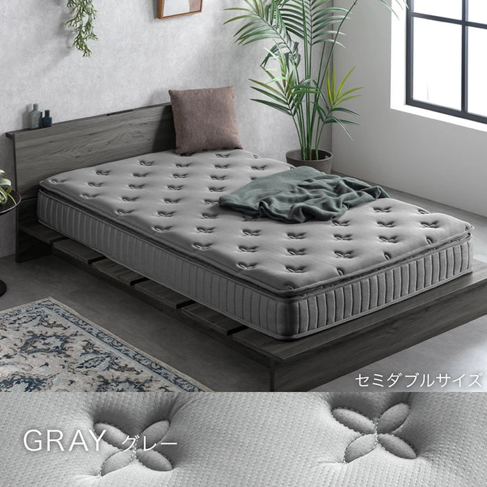 【新発売記念プライス】［シングル］ 贅沢ホテル仕様 ピロートップ ポケットコイル マットレス 22cm トリプルエッジサポート 抗菌 防臭 防ダニ〔17800253〕