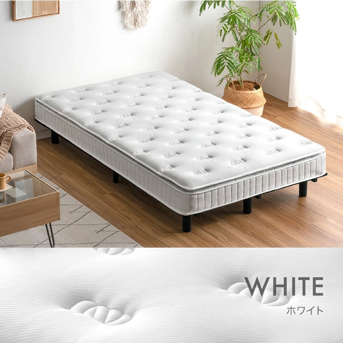 【新発売記念プライス】［セミダブル］贅沢ホテル仕様 ピロートップ 脚付きマットレス ボンネルコイル 組立簡単 抗菌 防臭 防ダニ 〔17800257〕