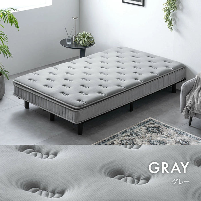 【新発売記念プライス】［セミダブル］贅沢ホテル仕様 ピロートップ 脚付きマットレス ボンネルコイル 組立簡単 抗菌 防臭 防ダニ 〔17800257〕