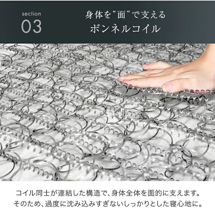 【新発売記念プライス】［セミダブル］贅沢ホテル仕様 ピロートップ 脚付きマットレス ボンネルコイル 組立簡単 抗菌 防臭 防ダニ 〔17800257〕