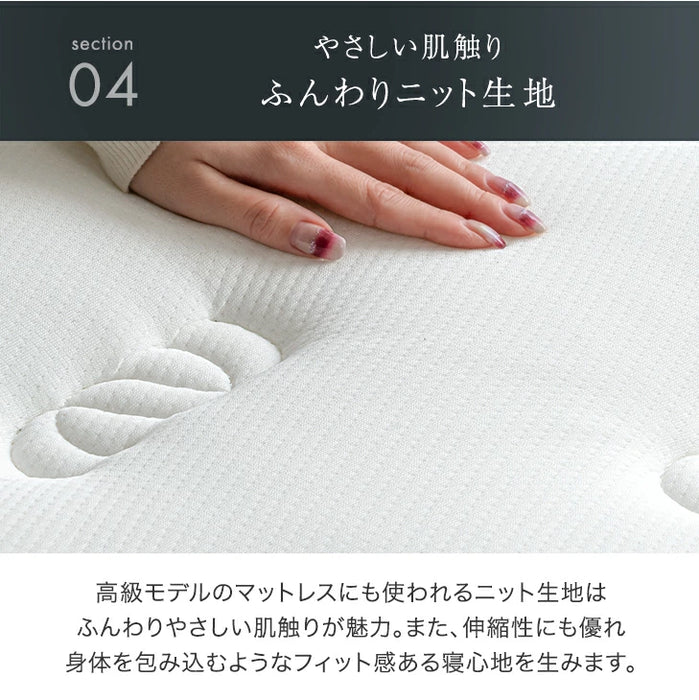 【新発売記念プライス】［セミダブル］贅沢ホテル仕様 ピロートップ 脚付きマットレス ボンネルコイル 組立簡単 抗菌 防臭 防ダニ 〔17800257〕