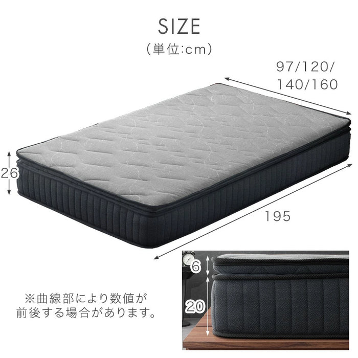 【新発売記念フェア】[クイーン] 選べる寝心地！ 硬さ調整 ピロートップ マットレス 抗菌 防臭 リバーシブル ポケットコイル 〔17810144〕