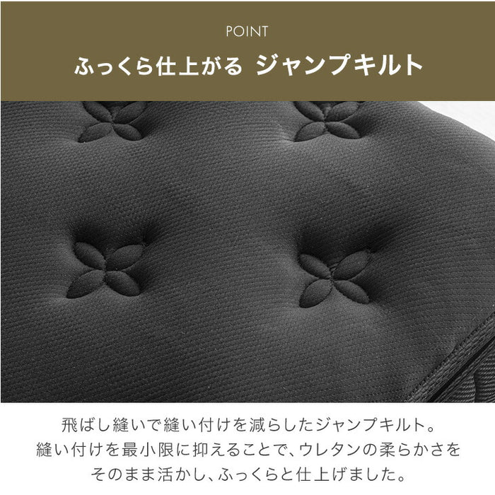 ［シングル］RENEW 寝心地UP 贅沢2層 ポケットコイルマットレス 極厚22cm 高反発ウレタン 抗菌 防臭〔17810160〕