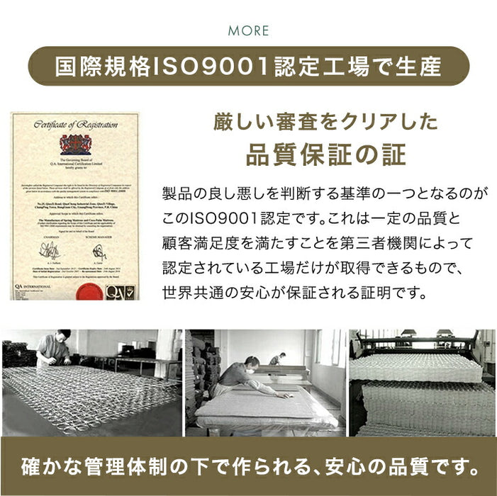 ［シングル］RENEW 寝心地UP 贅沢2層 ポケットコイルマットレス 極厚22cm 高反発ウレタン 抗菌 防臭〔17810160〕