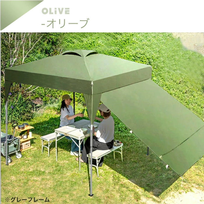 【5月の目玉プライス】[2×2m] ワンタッチタープテント 風に強い UV 耐水 収納バッグ付〔19000026〕