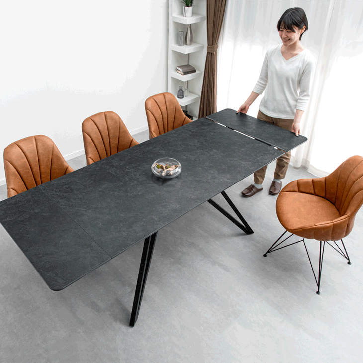 幅150/180/210］【玄関渡し】ダイニングテーブルセット 5点