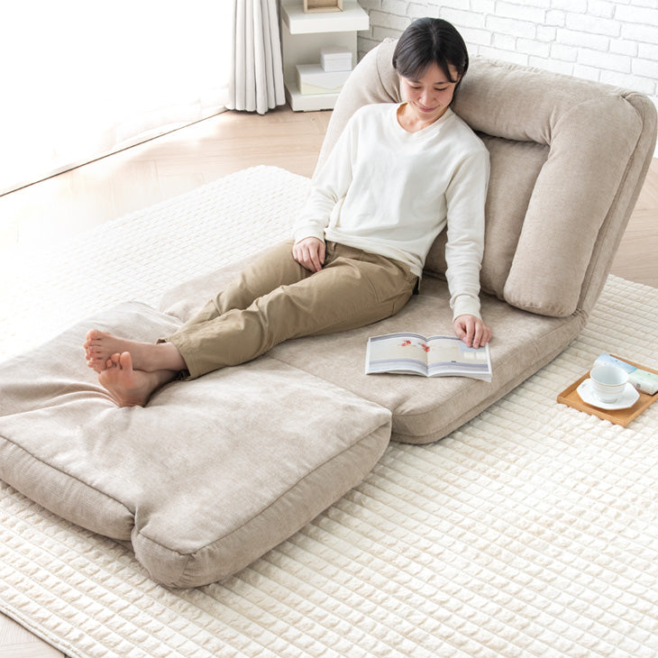 ソファベッドロータイプ 2人リクライニングソファ 背もたれ 3段階 グレー URBAN（家具、インテリア） ソファー ソファベッド ローソファー