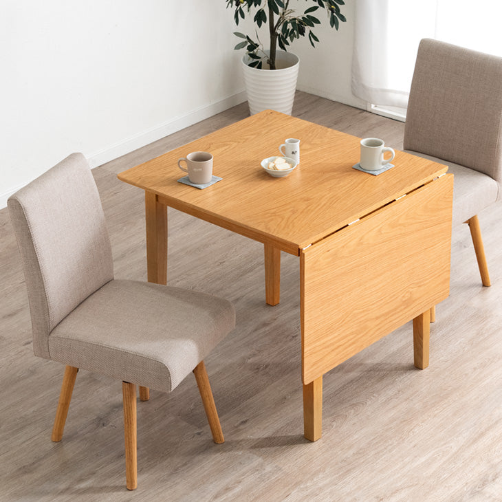 幅75-120cm］バタフライダイニングテーブルセット 2人掛け 伸長