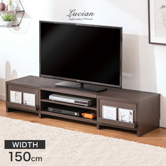 【アウトレット在庫処分】幅150cm テレビ台  配線スッキリ 背面収納付き 木製 ロータイプ おしゃれ〔6807000213・out2887〕