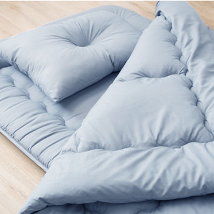 ≪累計90万セット突破≫ [シングル] 布団4点セット 固綿入り 増量1.5kg 洗える 抗菌 防臭 防カビ 〔61140237〕