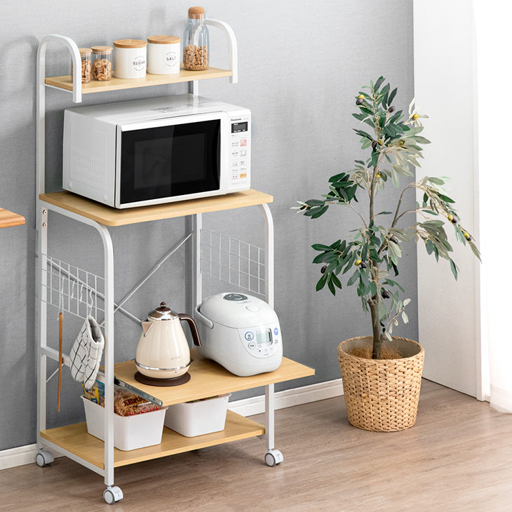 美品 キッチンラック コンセント付き 幅60］キッチンラック コンセント付き キャスター/アジャスター