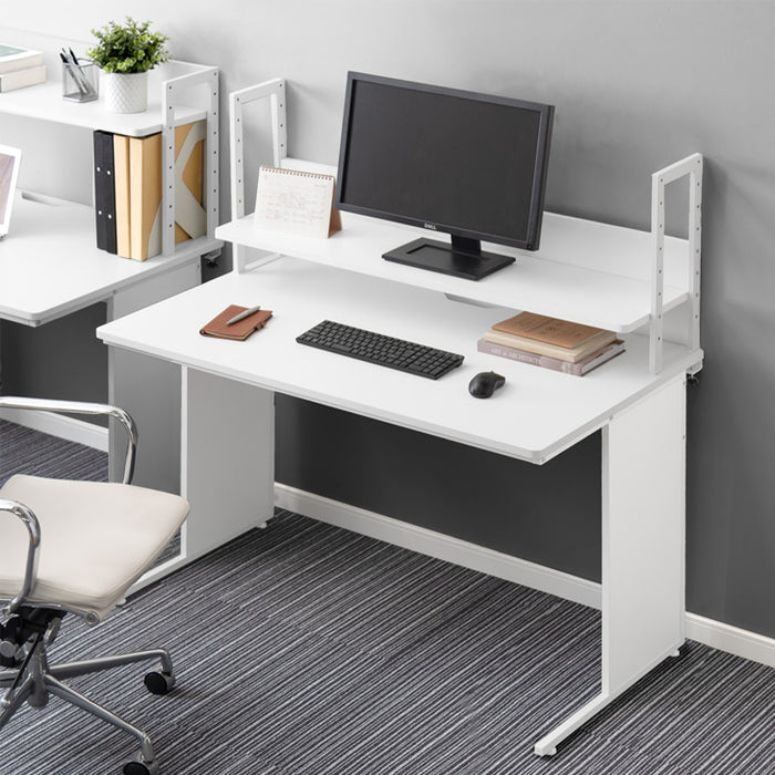 [幅120]法人様限定 オフィスデスク メラミン天板 アジャスター付き  コードスペーサー 奥行70 事務デスク〔99900583〕