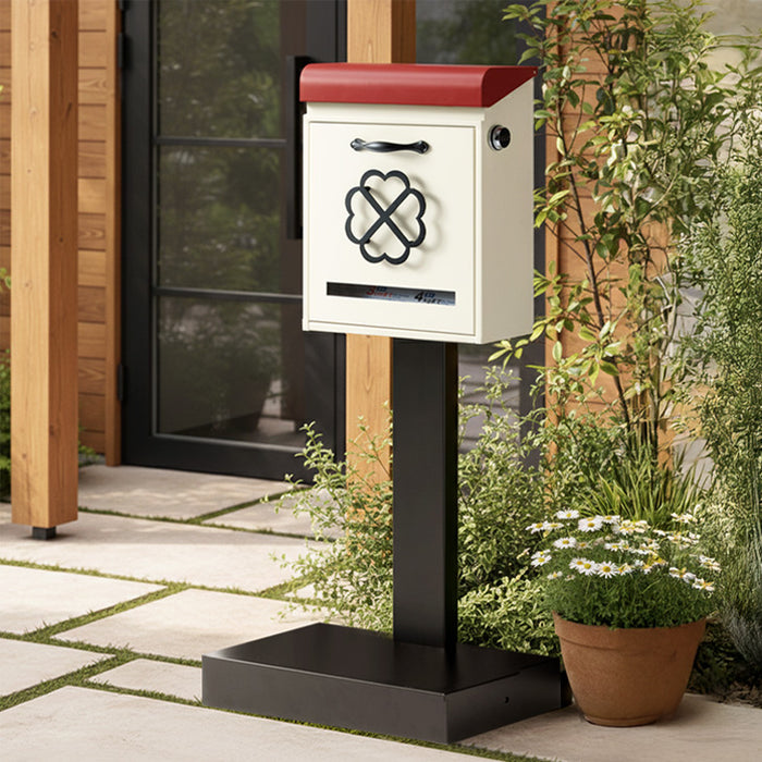【新発売記念プライス】スタンドポスト カントリー調 置き型 ダイヤル錠 スリット窓  ポスト 〔17600202〕