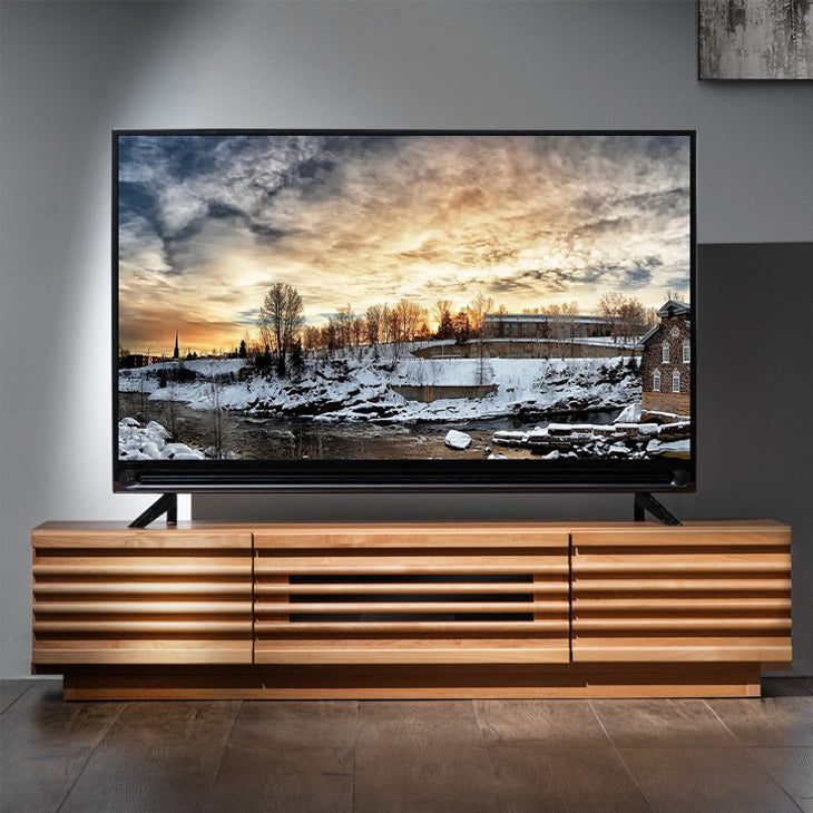 【美品】テレビ台 幅120cm アルダー無垢 国産 完成品 テレビ台 ロータイプ *ダリア