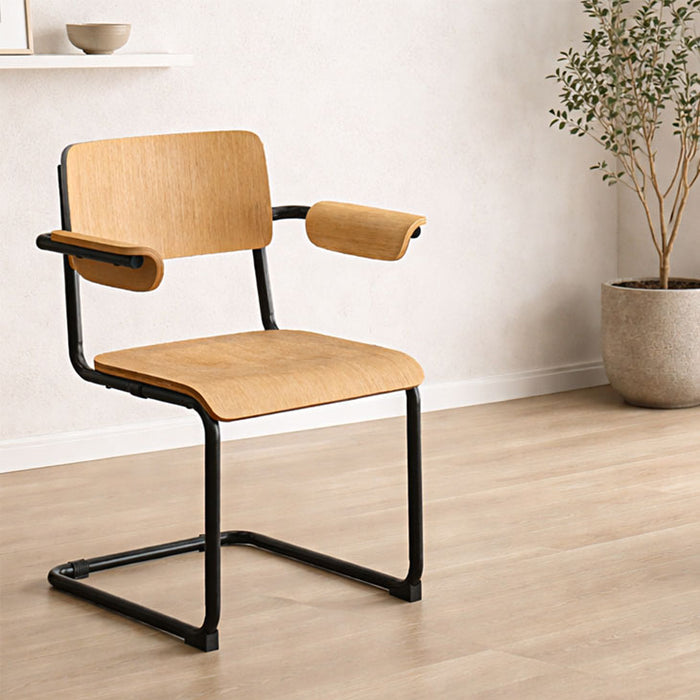 4脚セット］お掃除ロボ対応 肘付き ダイニングチェア ハーフアーム