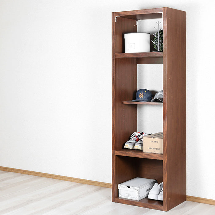 幅80］オープンラック 日本製 完成品 可動棚 シェルフ スリム 大川家具