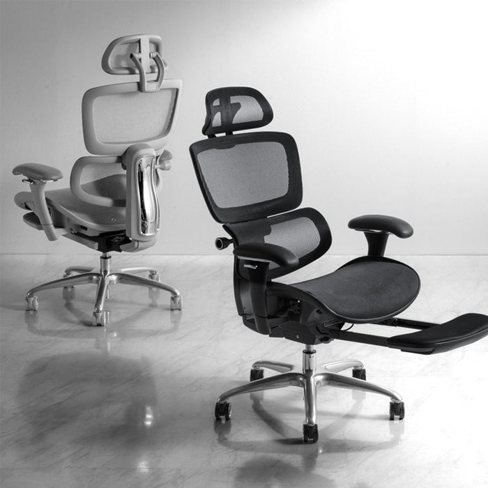 高機能 オフィスチェア 座面スライド ランバーサポート ロッキング 3Dアーム メッシュ デスクチェア〔31500060〕