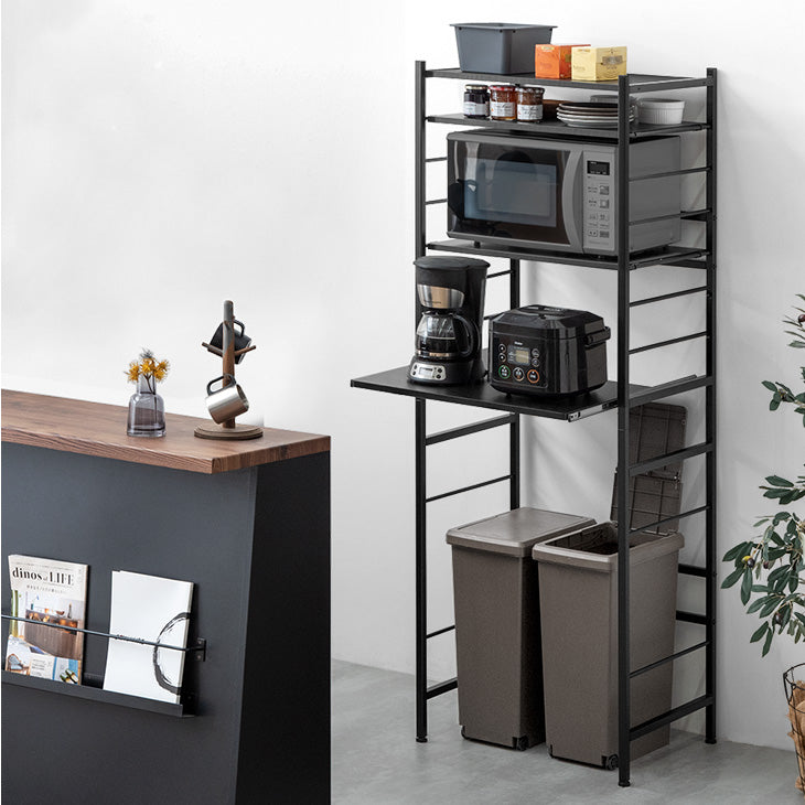 幅60］レンジ台 4段 大型レンジ対応 スリム おしゃれ キッチン収納