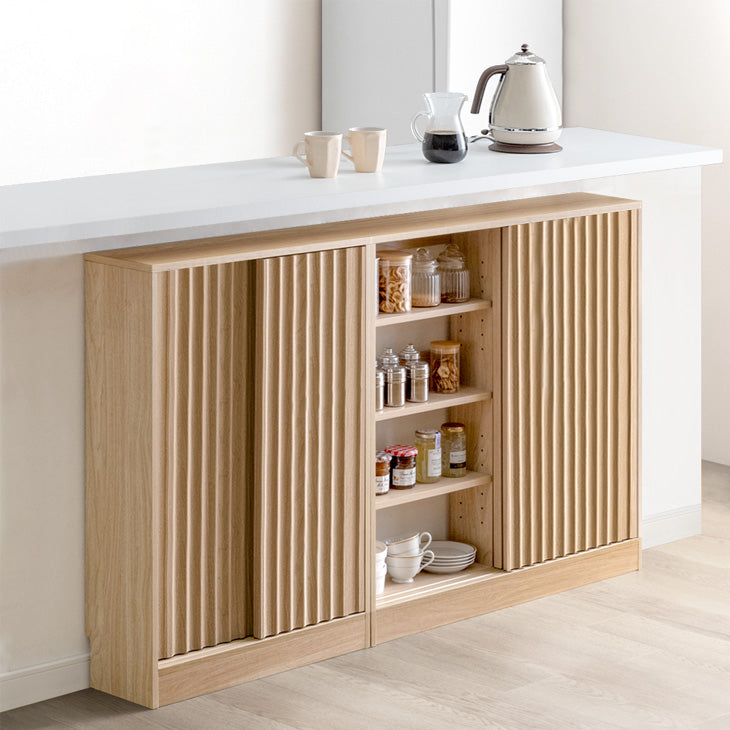 新発売記念プライス】［幅90cm］［奥行15cm］カウンター下収納 扉付き