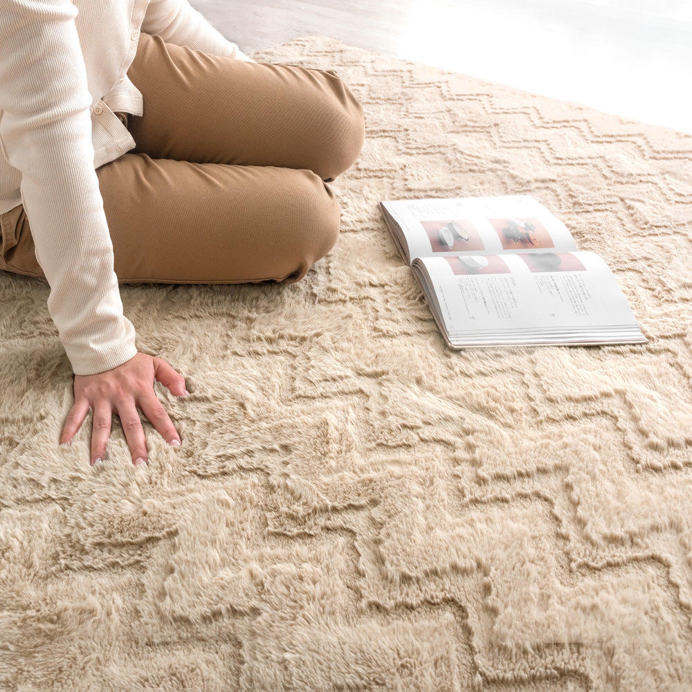 ラグ(2000×2400) ラグ・カーペット 200×240cm 超極細 ラビットファー マイクロ