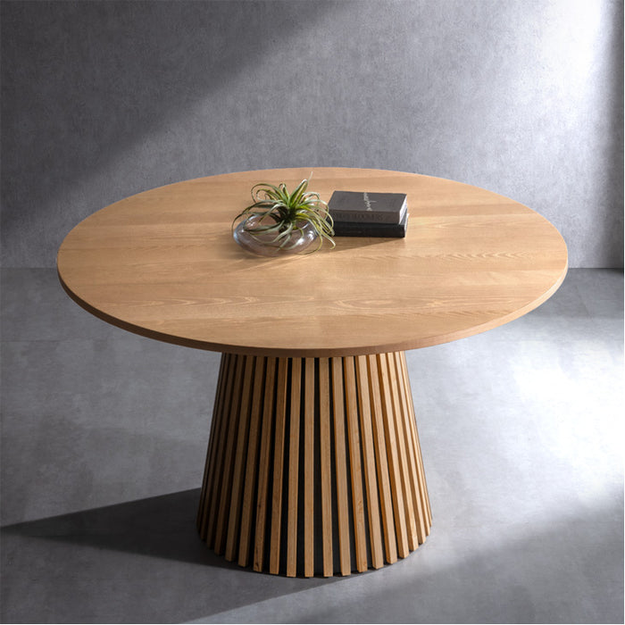 幅120cm］円形ダイニングテーブル 単品 4人掛け 木製 格子脚 北欧