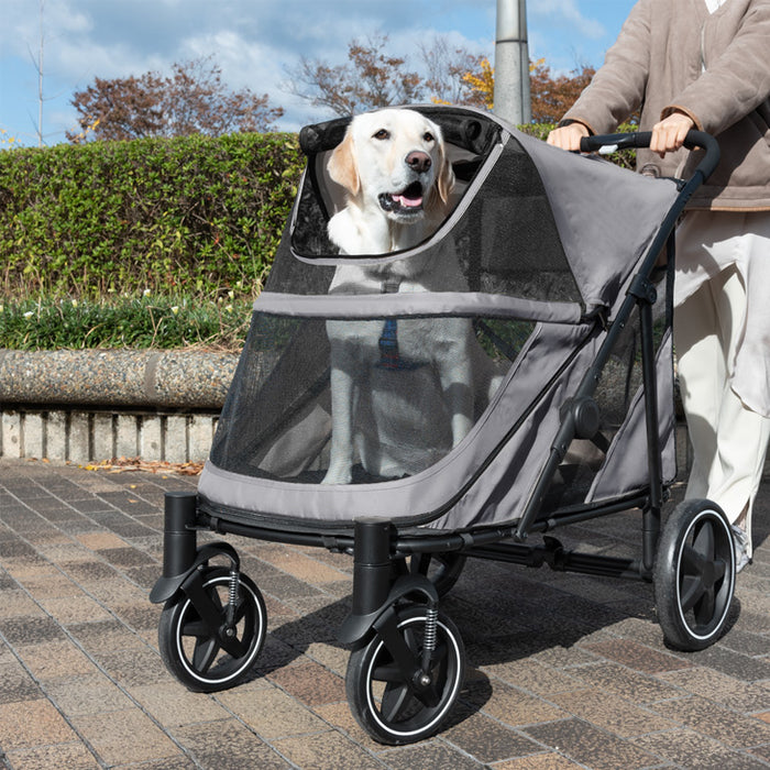 【値下げしました】ペットカート(大型犬/多頭用) 大型犬用ペットカート PETTENA TITAN | 耐荷重55kg・低床設計