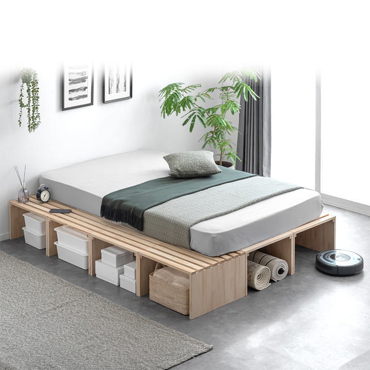 8枚］ハイタイプ パレットベッド 収納パレット2枚 お掃除ロボ