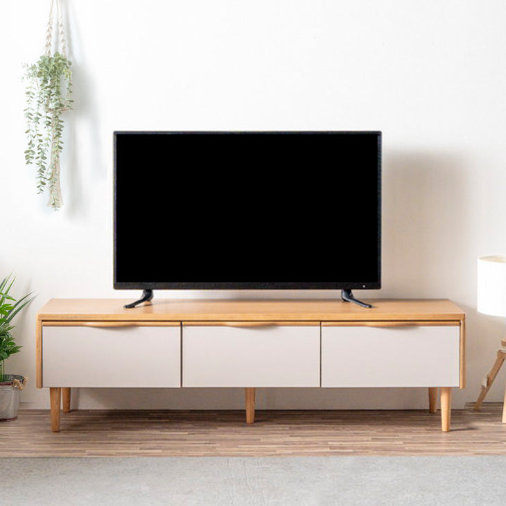 幅150］テレビ台 完成品 天然木 脚付き 引き出し 北欧 木製 テレビ