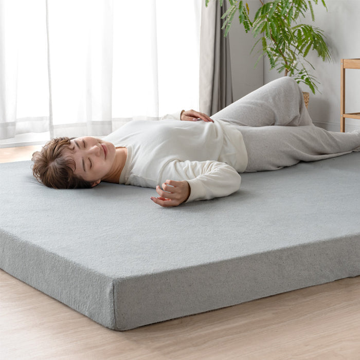 シングル］低反発マットレス 厚み8cm 洗えるカバー付 エコテックス生地