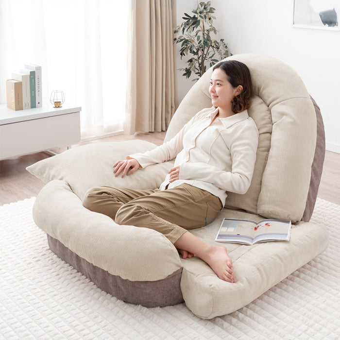 ≪ZIP!とぼる部屋で紹介≫ ヒナに転生(R) 3way ソファベッド 18段階ギア 洗えるカバー 折りたたみ 1人掛け クッション付 座椅子〔15210180〕