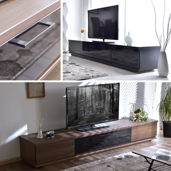 幅210cm 国産 完成品 テレビ台 ロータイプ *GOD-TG*【搬入設置込み】【超大型商品】 〔38700010〕